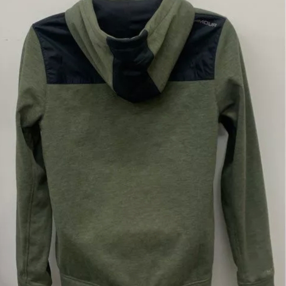 Under Armour Men's Ultra Warm Green Gray Hooded Full Zip Jacket Size M - Picture 4 of 4